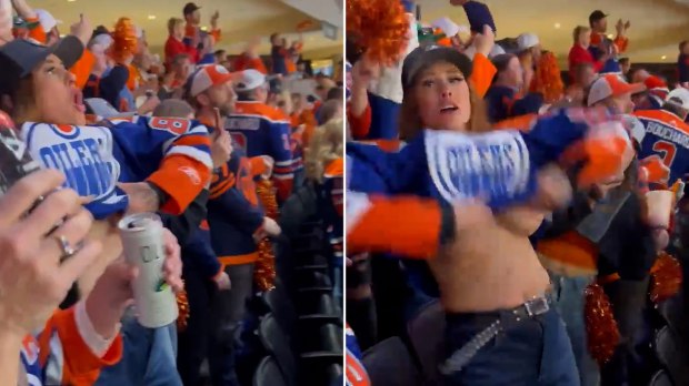 Oilers Fan Flashes video